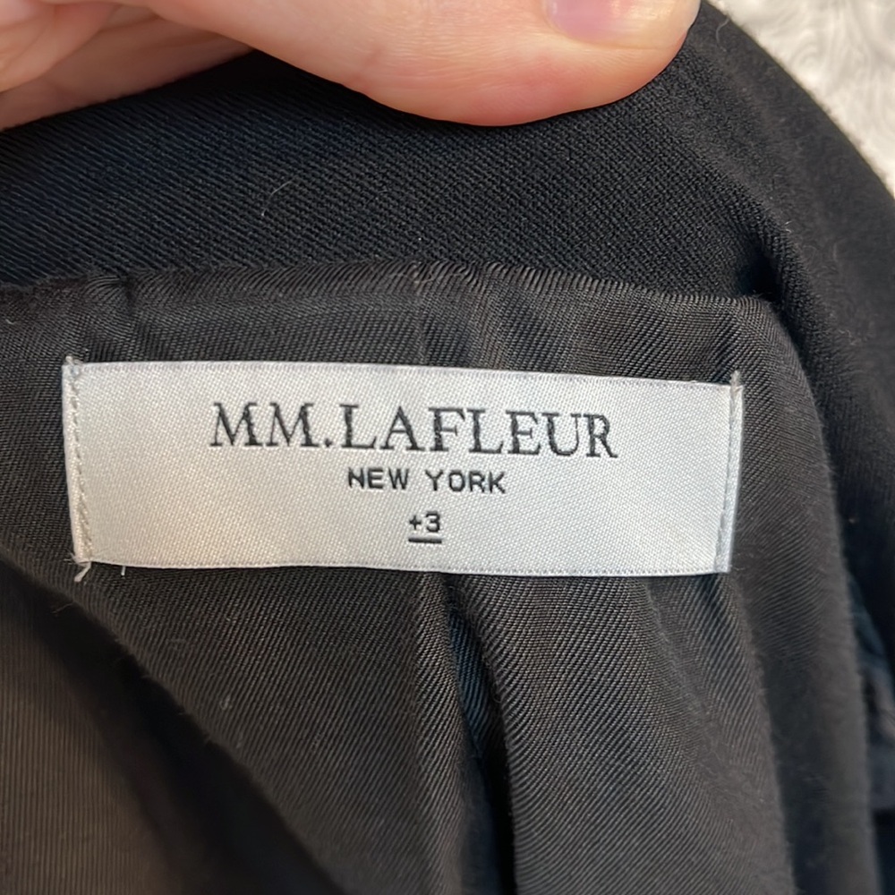 MM. Lafleur black +3 double breasted blazer with double back vent like new - Picture 5 of 8